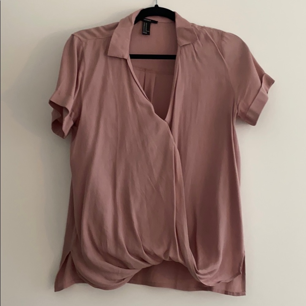 Muted pink blouse